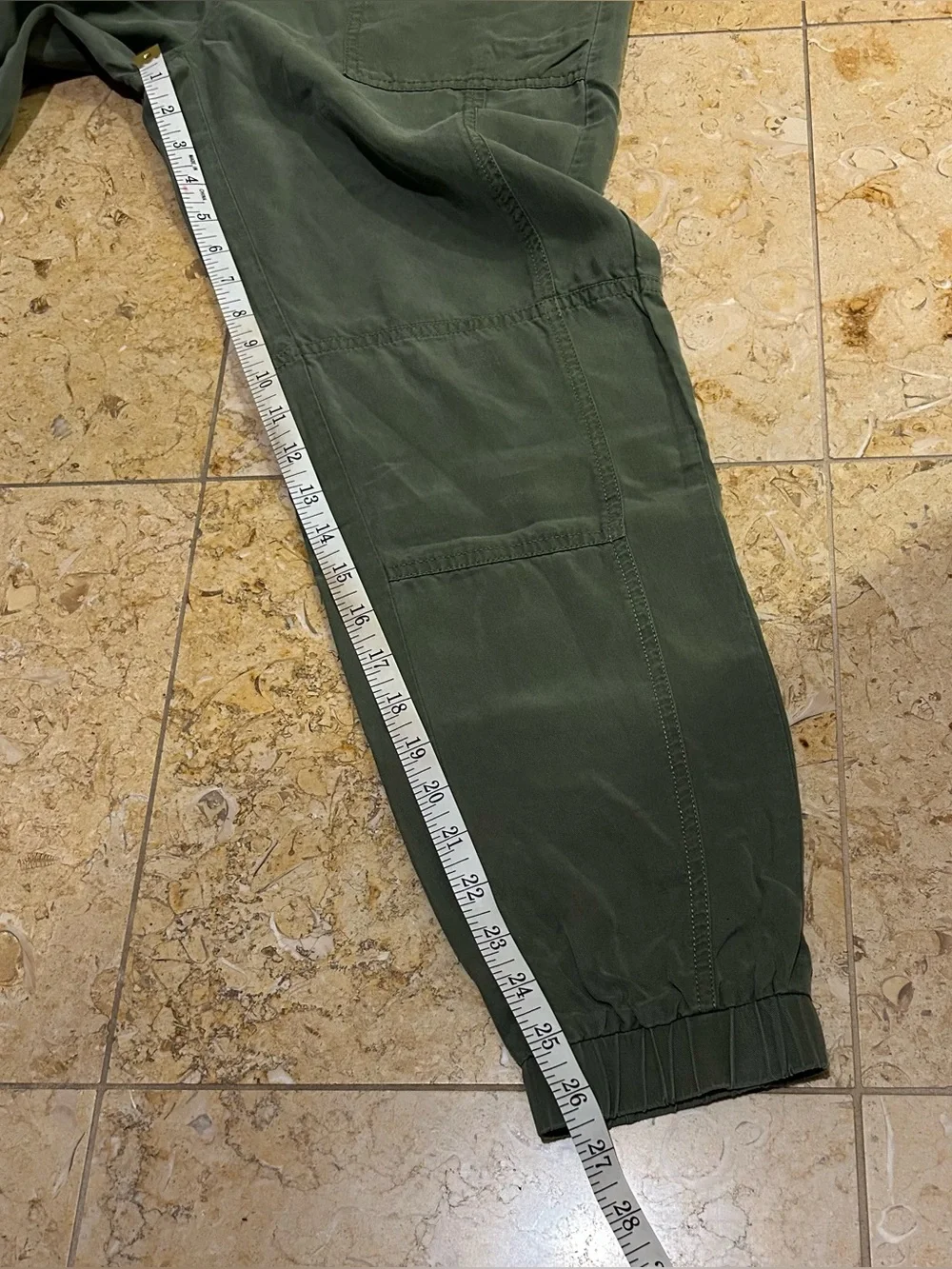 Banana Republic Women’s Olive Green Linen Like Jogger Pants Drawstring Size XS